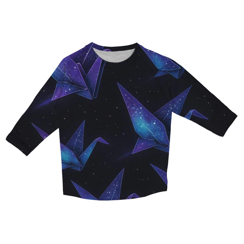 Cosmic Origami Cranes designer 3/4 sleeve blouses