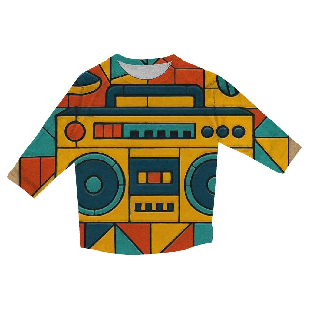Boombox Street Mosaic designer 3/4 sleeve blouses