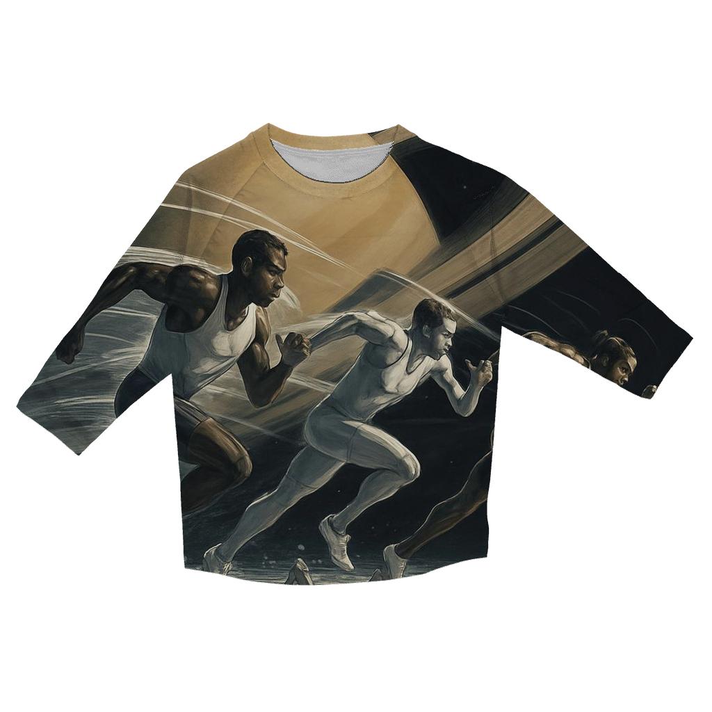 Starlight Sprinters On Saturns Rings fashion 3/4 sleeve shirts