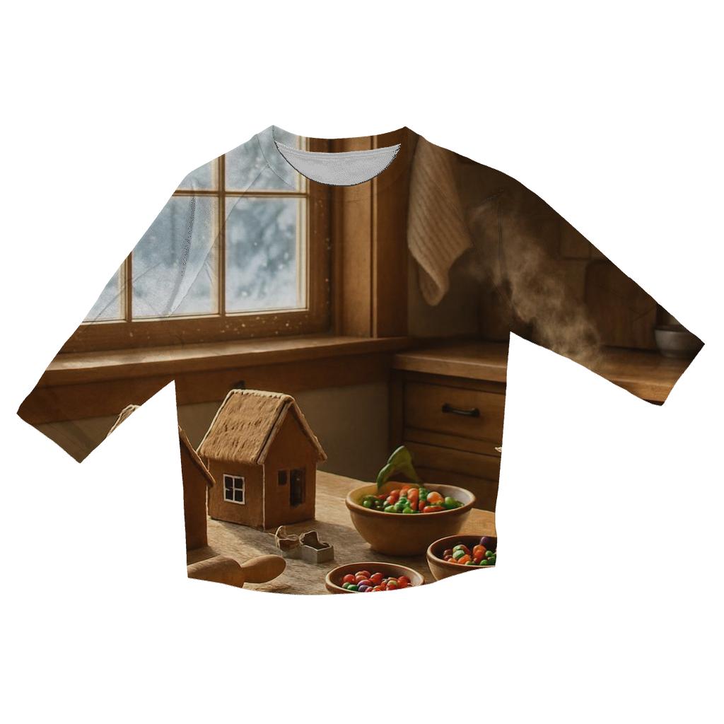 Gingerbread Kitchen Morning fashion 3/4 sleeve shirts