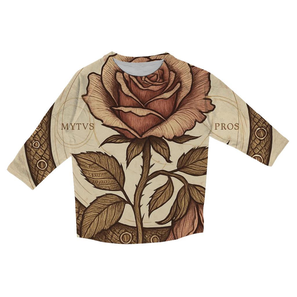 Alchemical Bloom Ouroboros custom 3/4 sleeve shirts