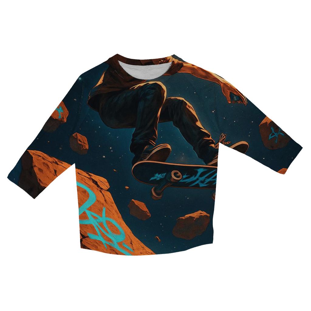 Asteroid Belt Skate Park trendy 3/4 sleeve tops