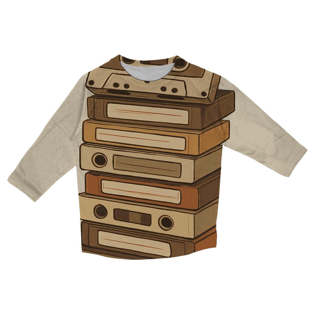Soft Rock Cassette Stack cotton quarter sleeve shirts