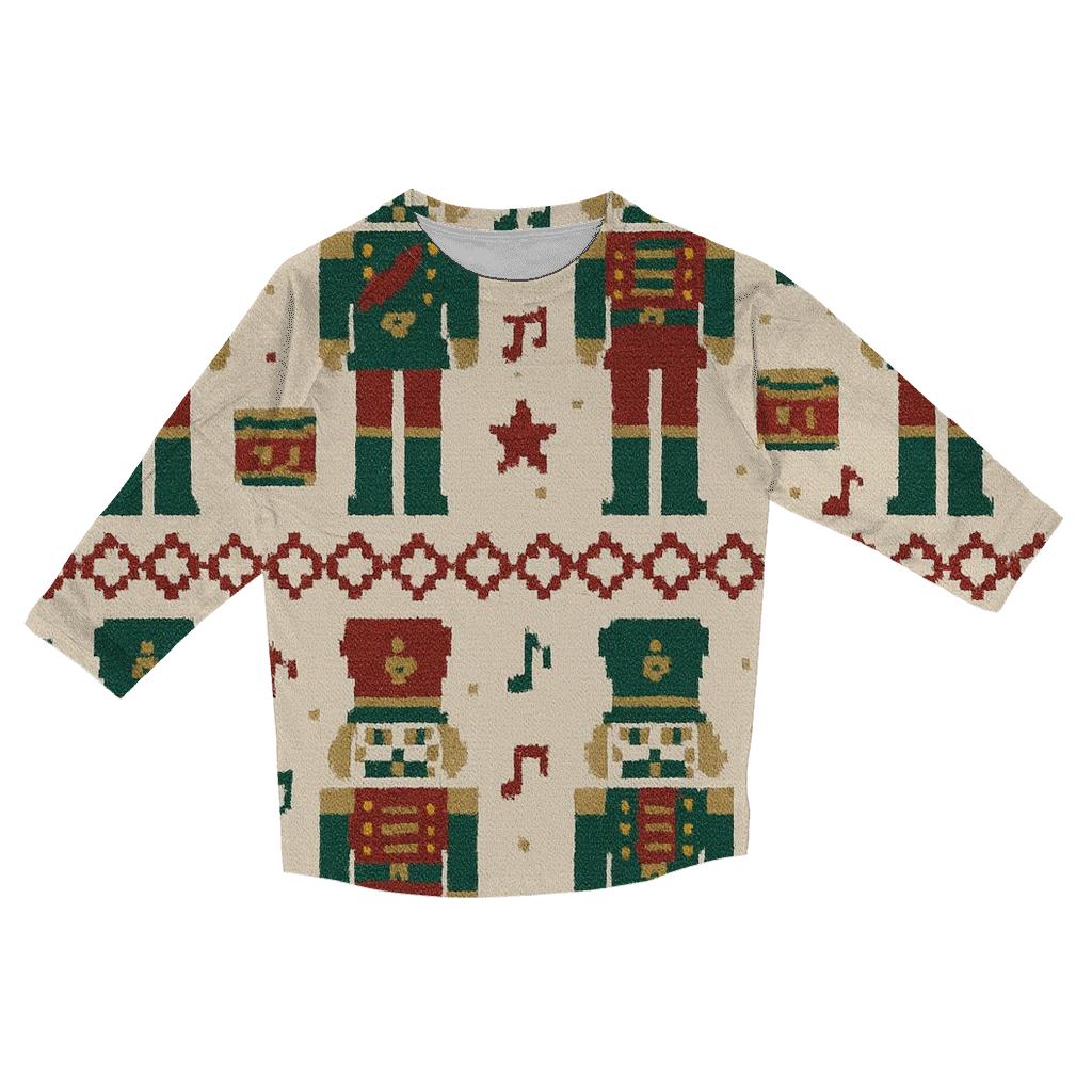 Nutcracker Drumline Lattice designer 3/4 sleeve blouses