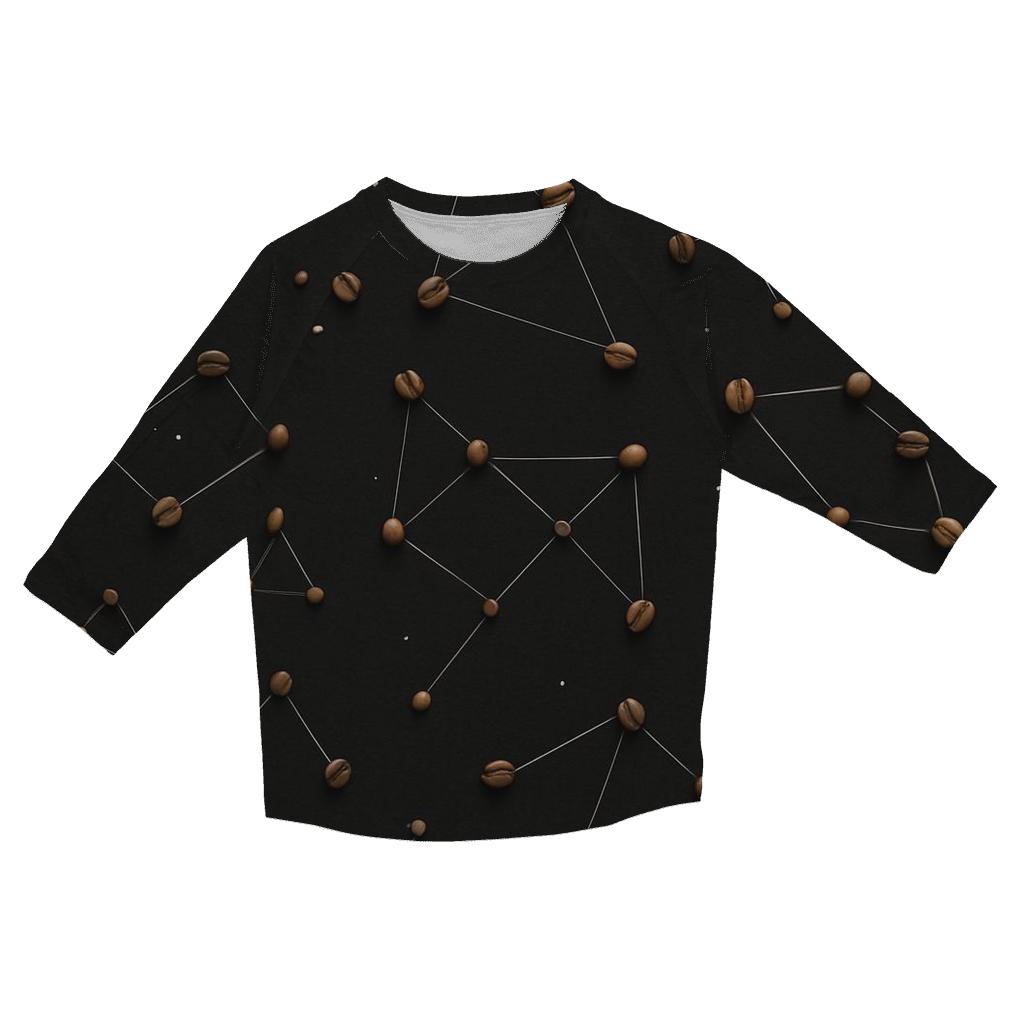 Bean Constellation Grid designer 3/4 sleeve blouses