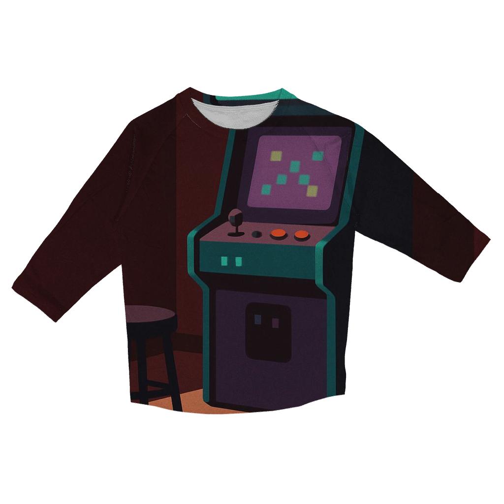 Retro Arcade Night fashion 3/4 sleeve shirts