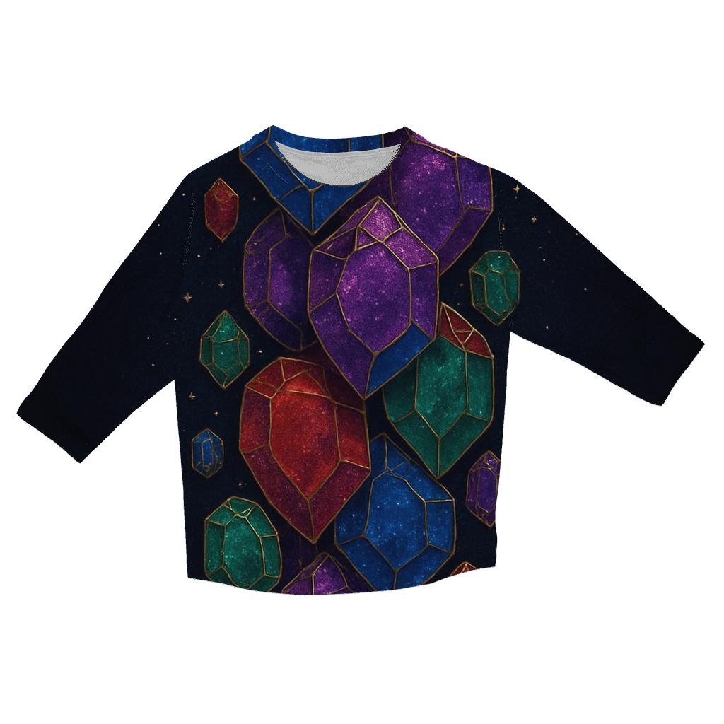 Jewel Torrent Mosaic stylish quarter sleeve tops