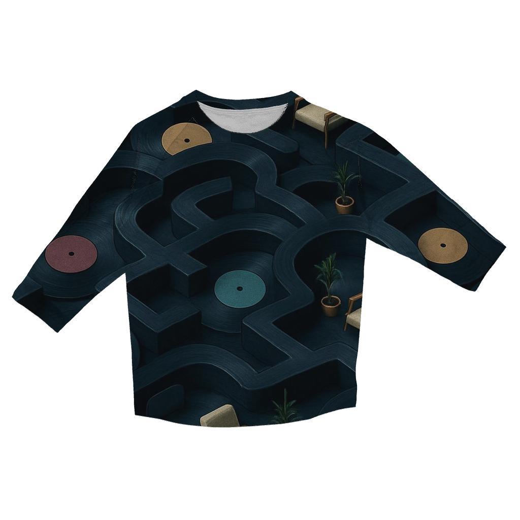 Vinyl Labyrinth Lounge stylish quarter sleeve tops