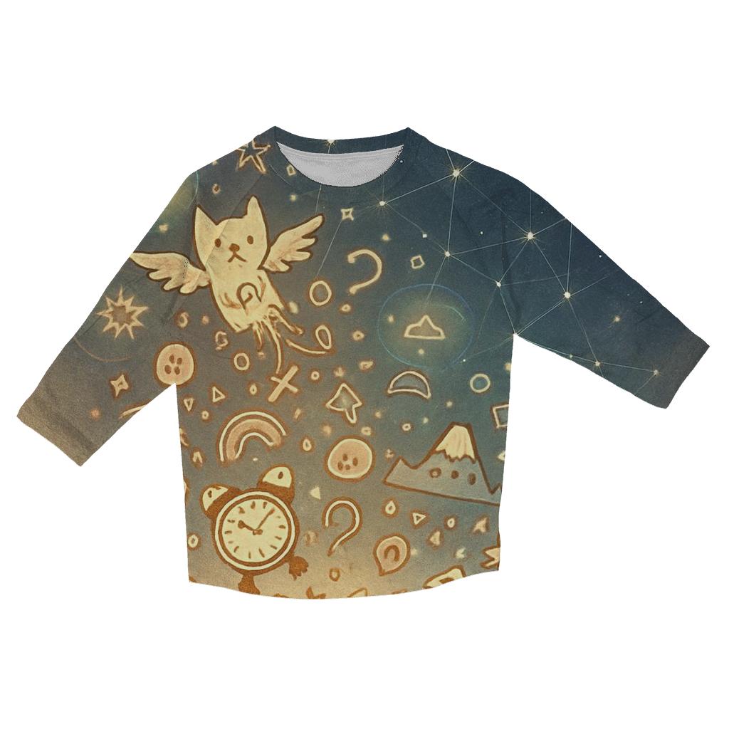 Floating Doodle Constellation designer 3/4 sleeve blouses