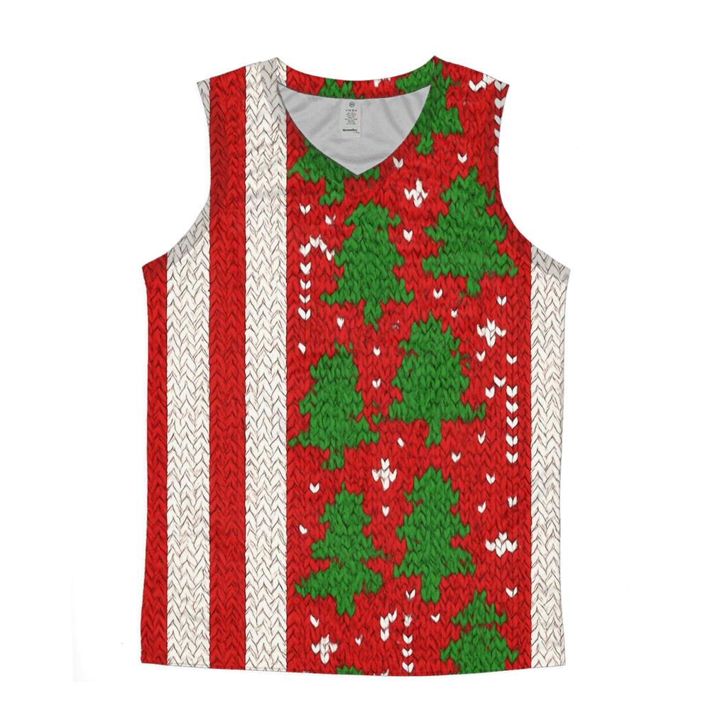 Peppermint Forest Pixel Stripes stylish racerback tanks