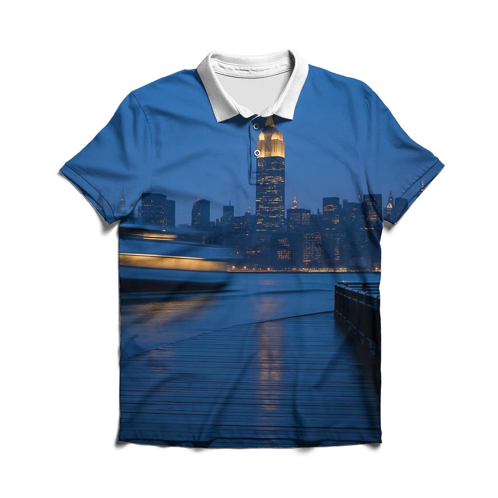 Hudson River Blue Hour Commute branded logo polo shirts