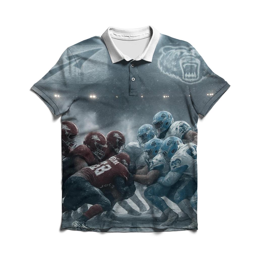 Frozen Yard Line Standoff Braves Vs Cubs casual sports polo shirts