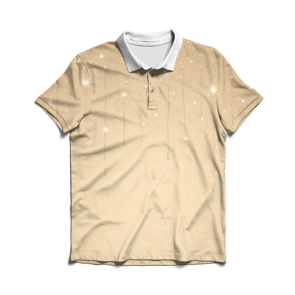 Champagne Stardust Veil branded logo polo shirts