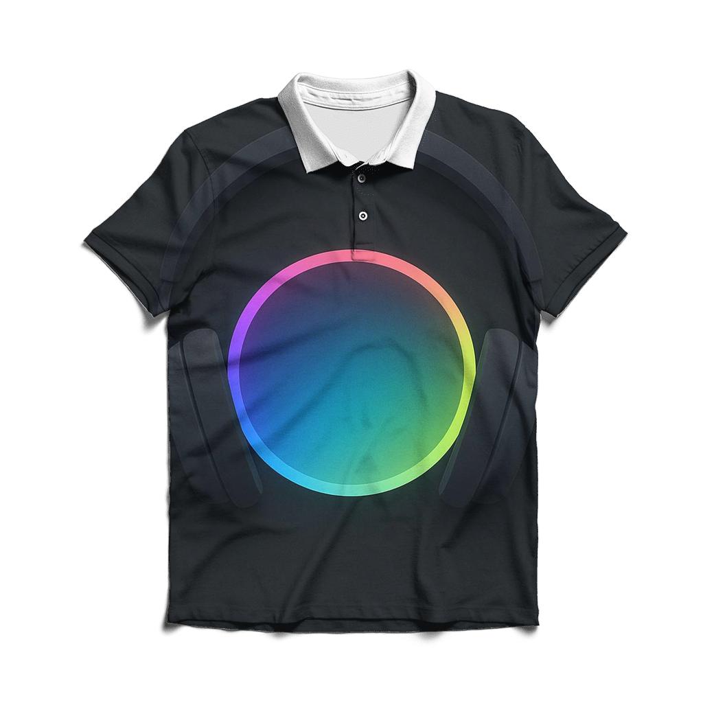 Chromatic Headphone Halo casual sports polo shirts