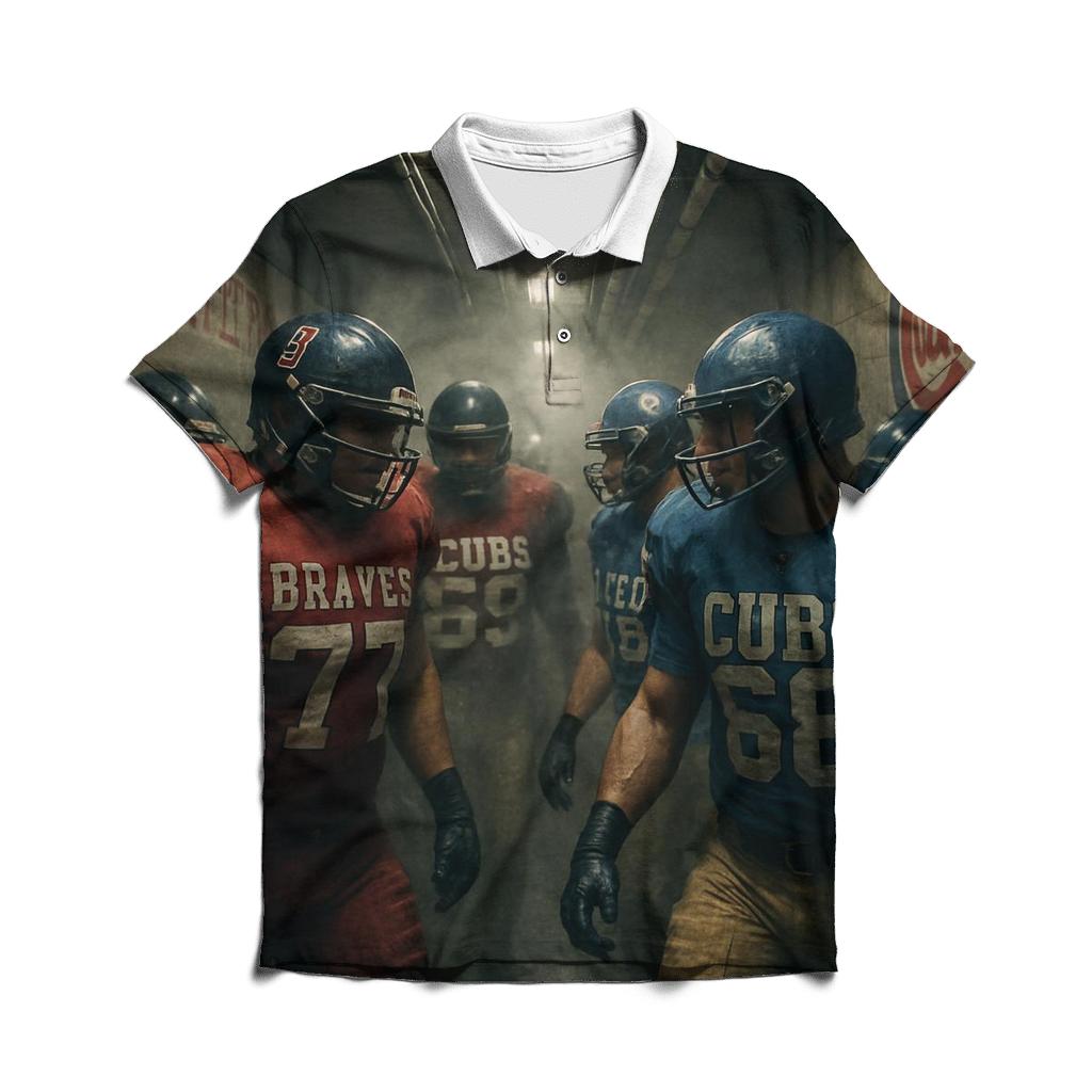 Halftime Tunnel Fury Braves Vs Cubs embroidered polo tops