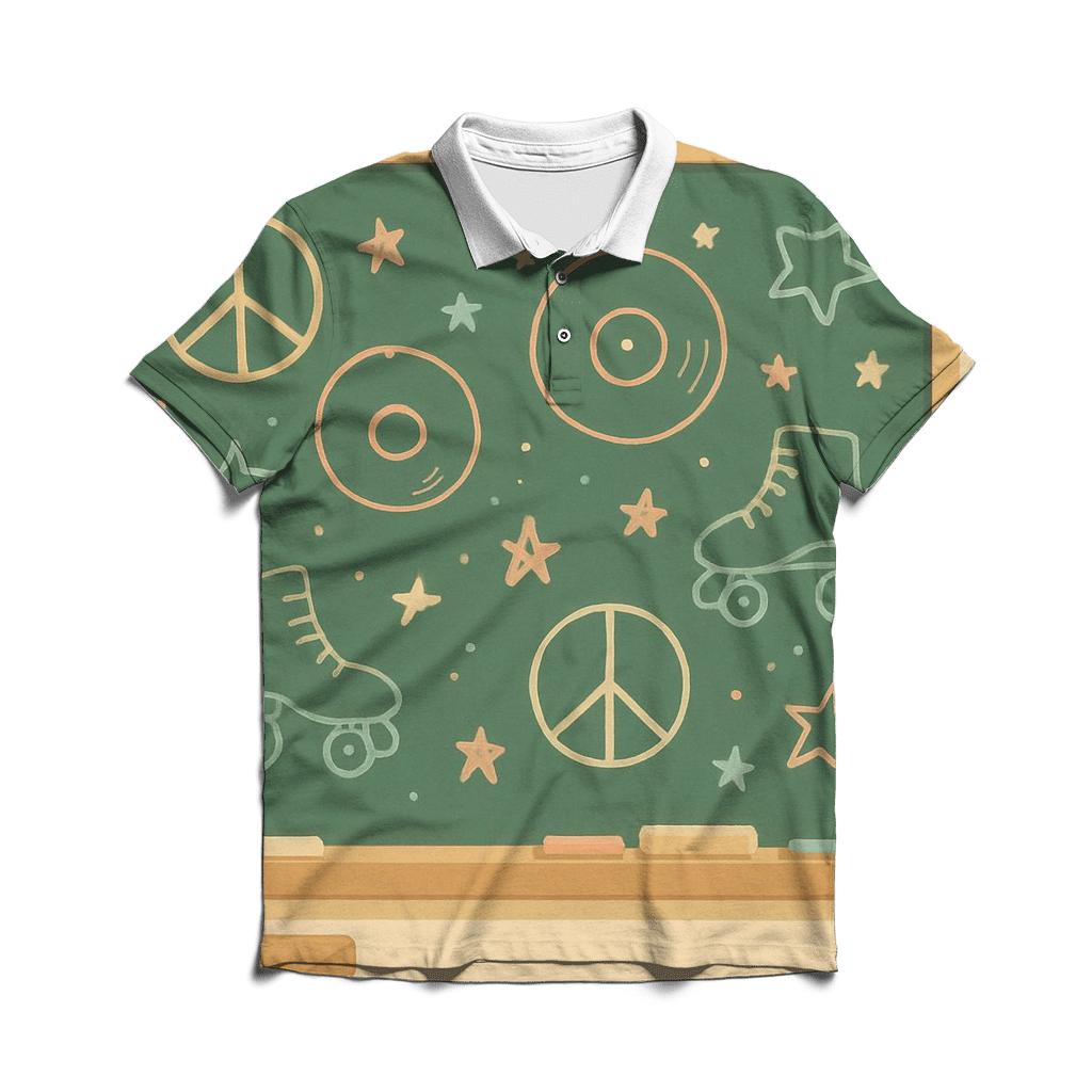 Funky Classroom Doodles embroidered polo tops