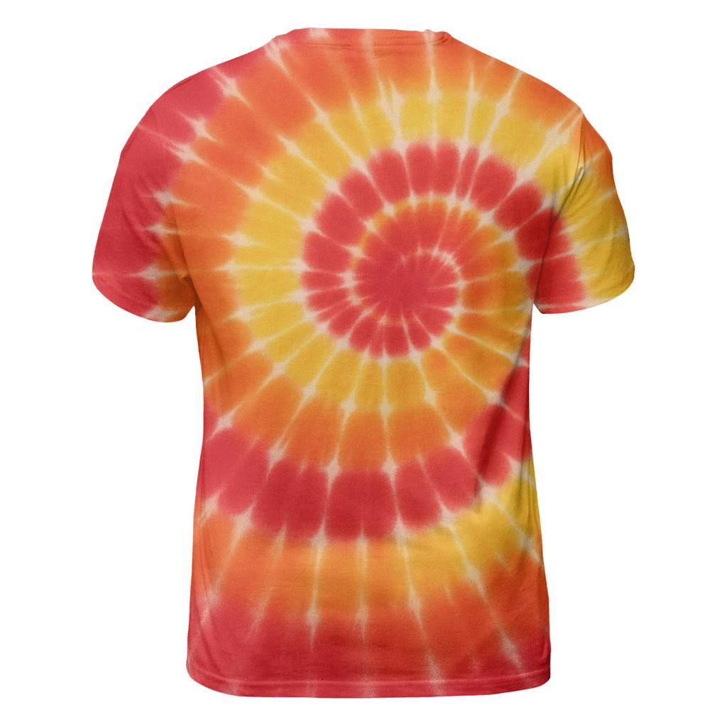 Solar Flare Spiral Bullseye Panel trendy printed shirt styles