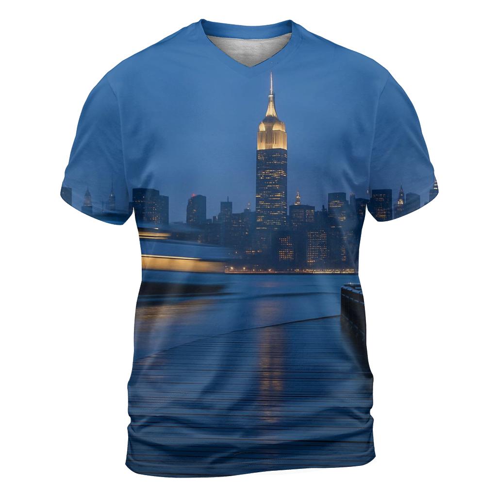 Hudson River Blue Hour Commute creative print fashion shirts