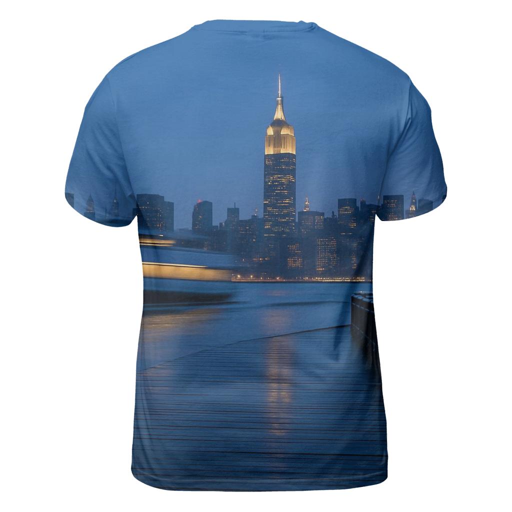 Hudson River Blue Hour Commute creative print fashion shirts