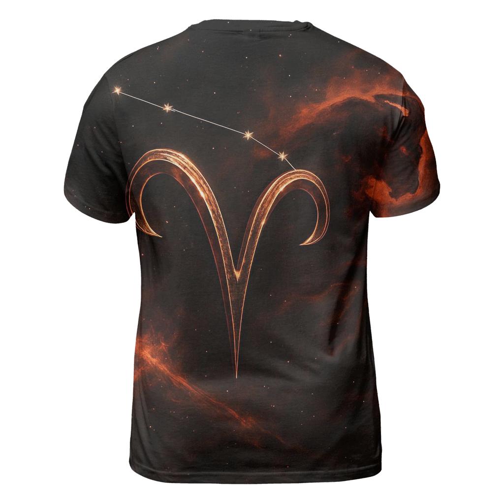Galactic Aries Fire Trail Sigil artistic all-over print tops