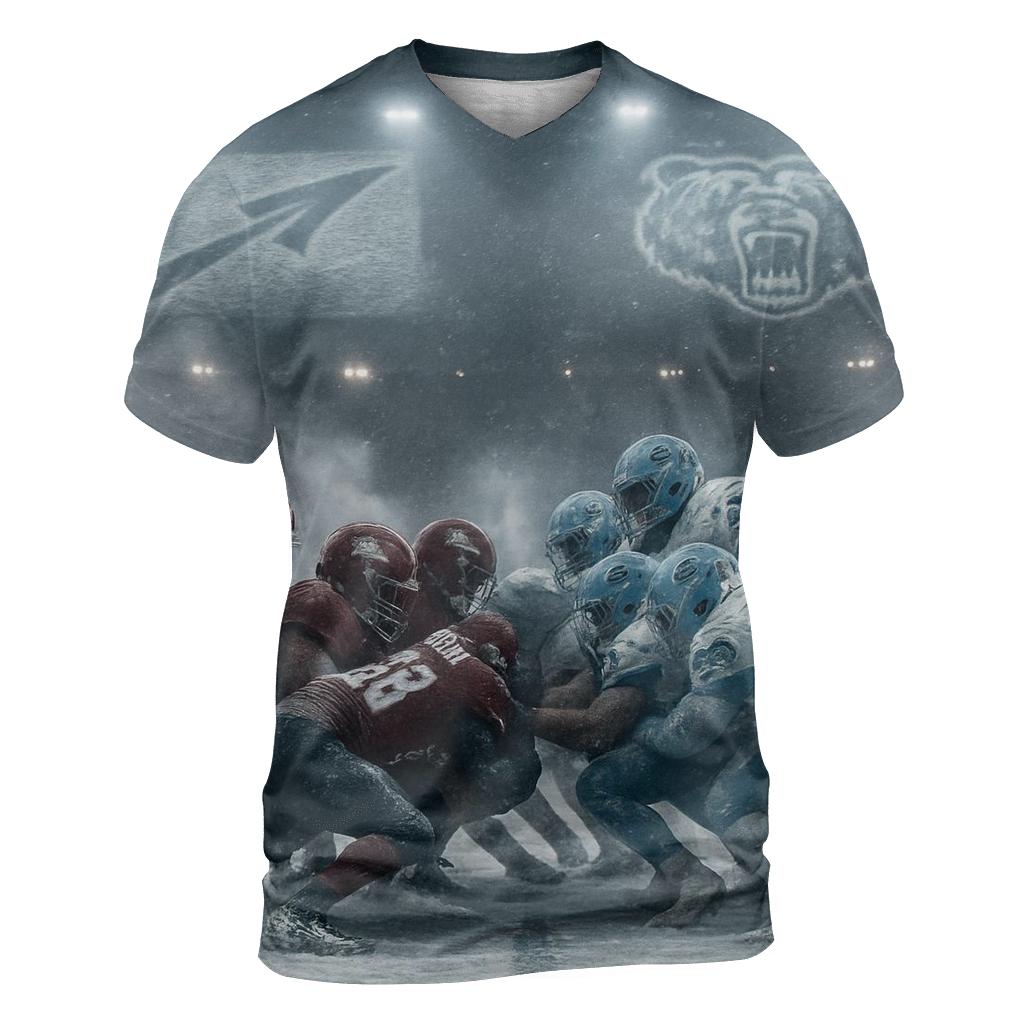 Frozen Yard Line Standoff Braves Vs Cubs vibrant all-over design tees