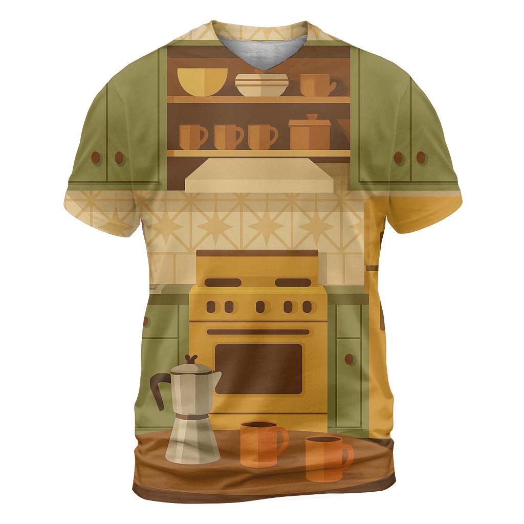 Retro Kitchen Morning custom all-over print shirts