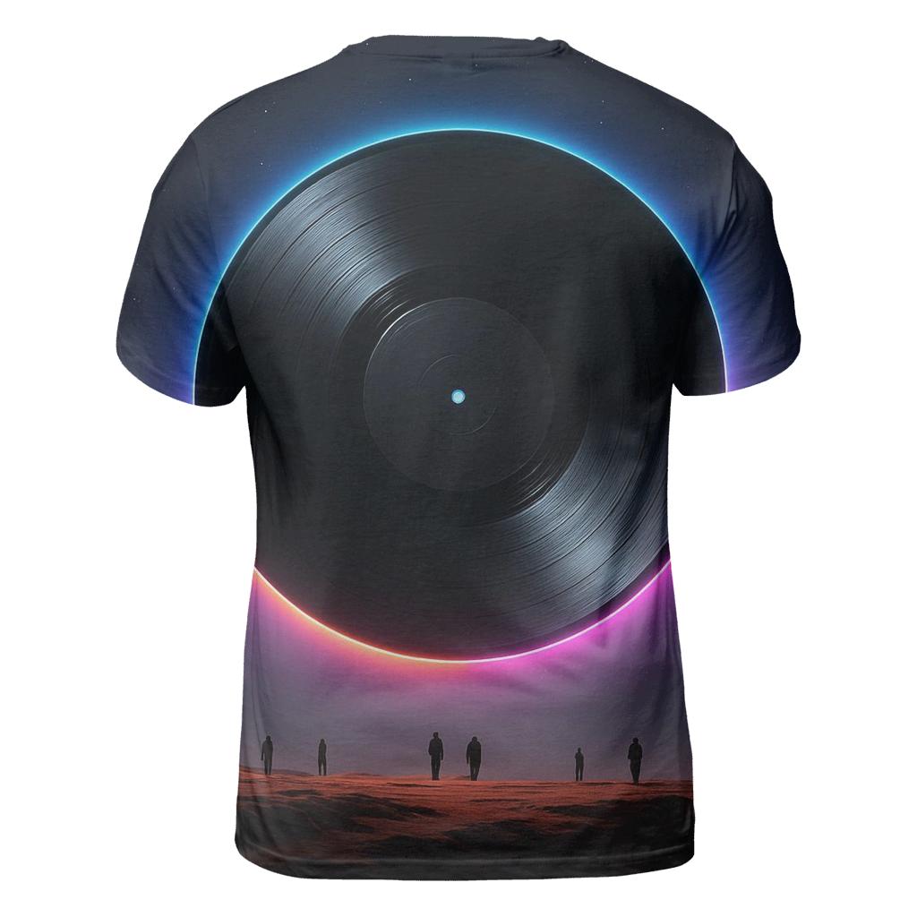Holographic Turntable Eclipse personalized full print shirts