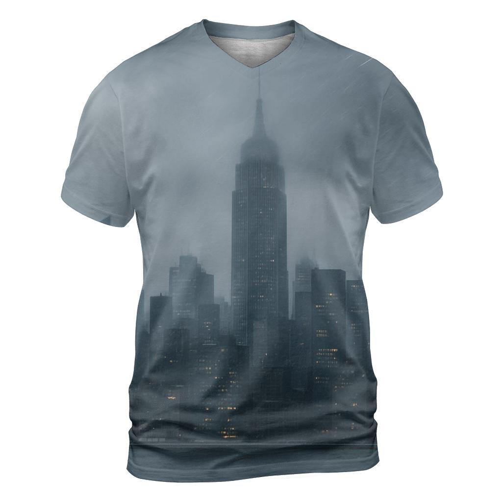Winter Storm Closing In On Midtown designer pattern shirts