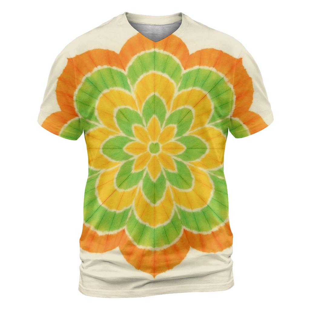 Citrus Bloom Mandala Rosette creative print fashion shirts