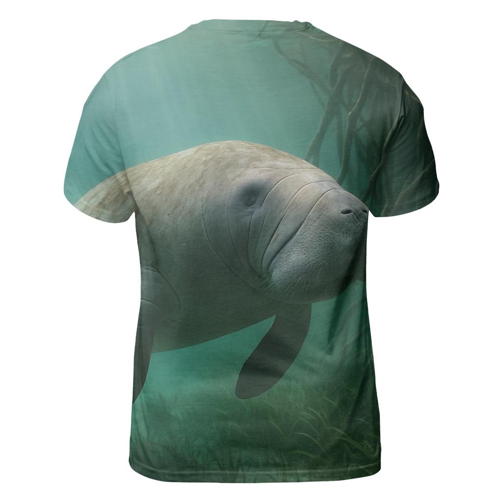 Mangrove Drift West Indian Manatee unique graphic print tees