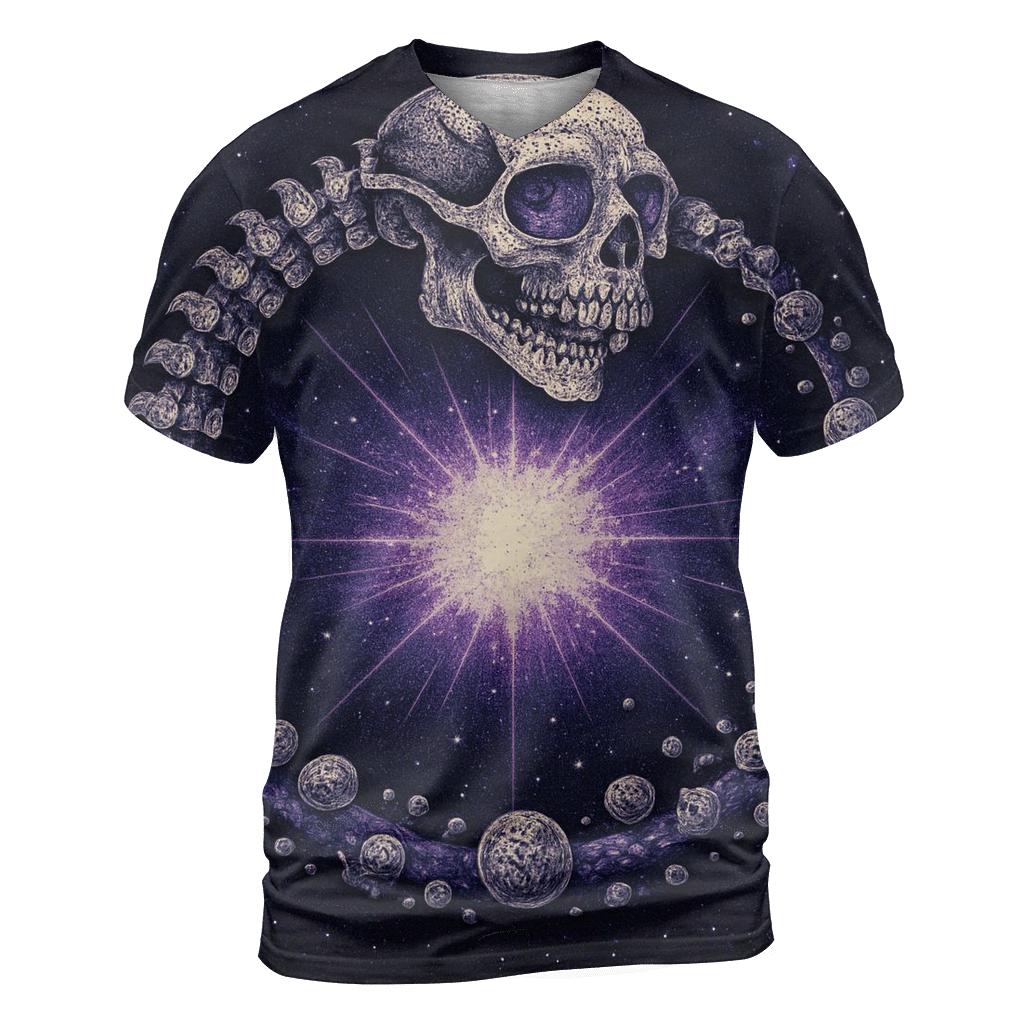 Stellar Spine Ouroboros creative print fashion shirts