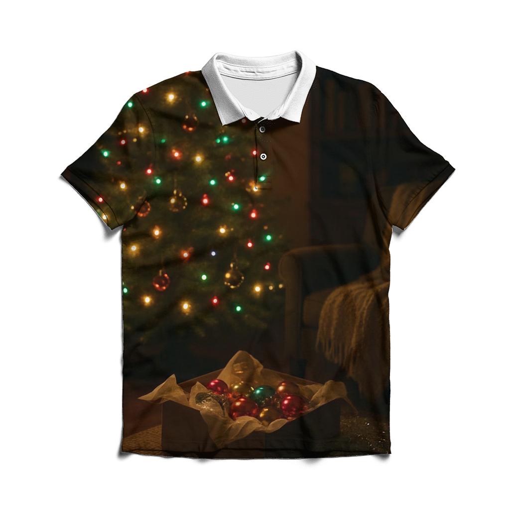 Midnight Tree Trimming Quiet personalized polo shirts