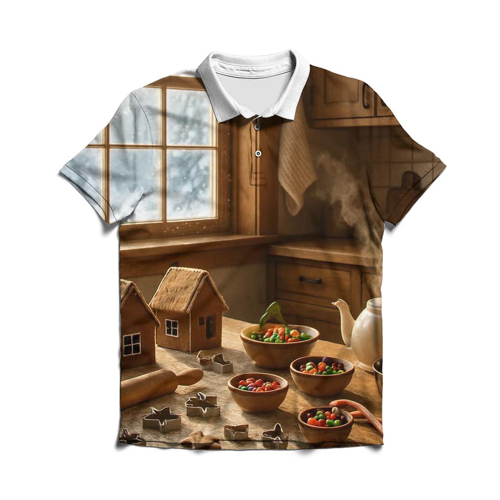 Gingerbread Kitchen Morning premium cotton polo shirts