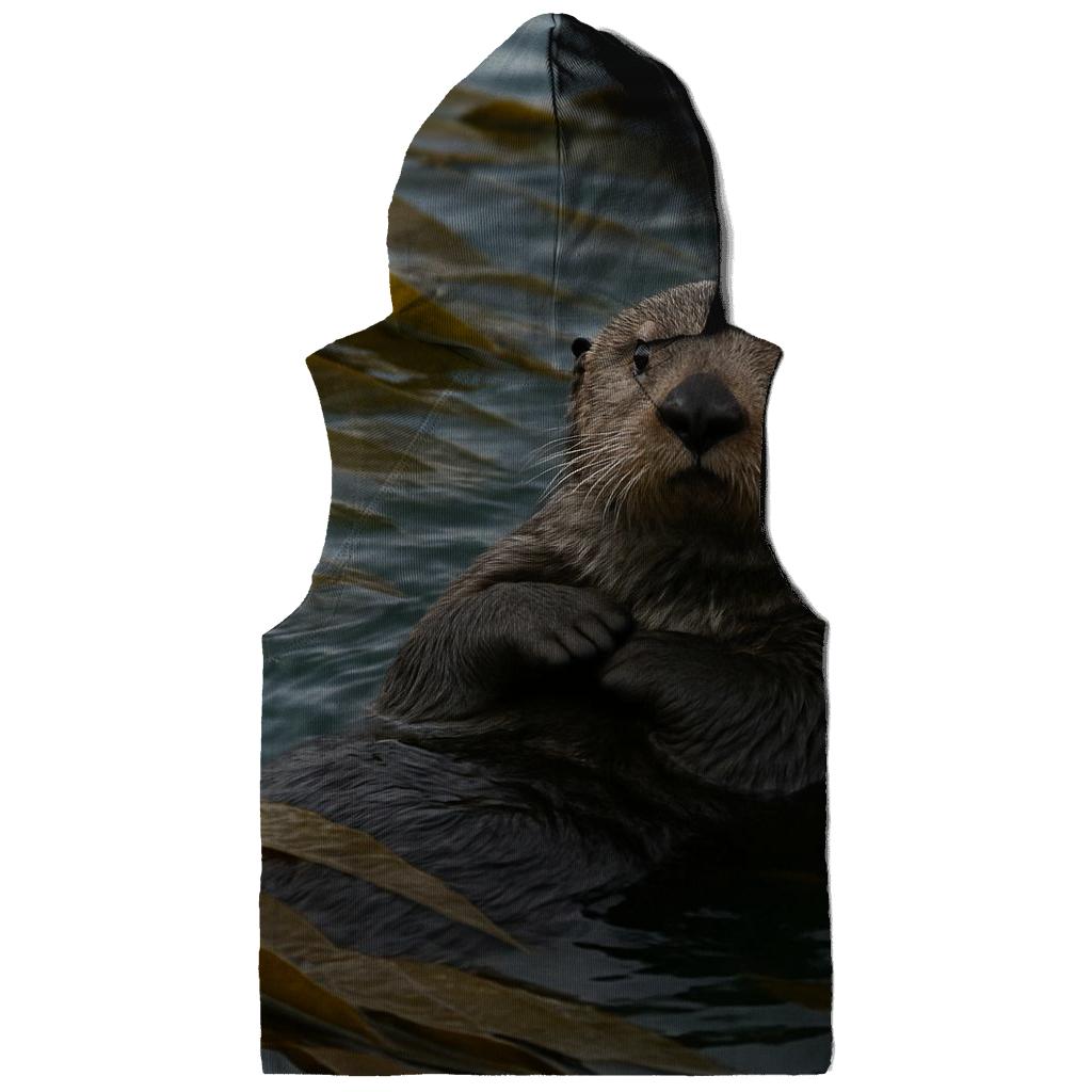 Kelp Forest Patrol Sea Otter printed hoodies