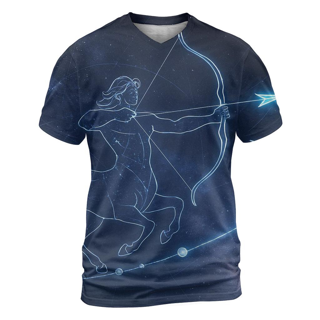 Sagittarius Celestial Archer Trajectory designer pattern shirts