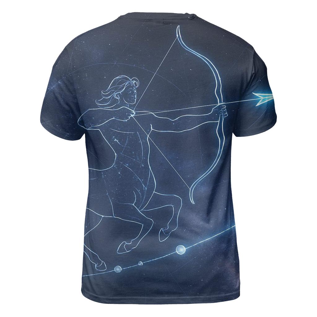 Sagittarius Celestial Archer Trajectory designer pattern shirts