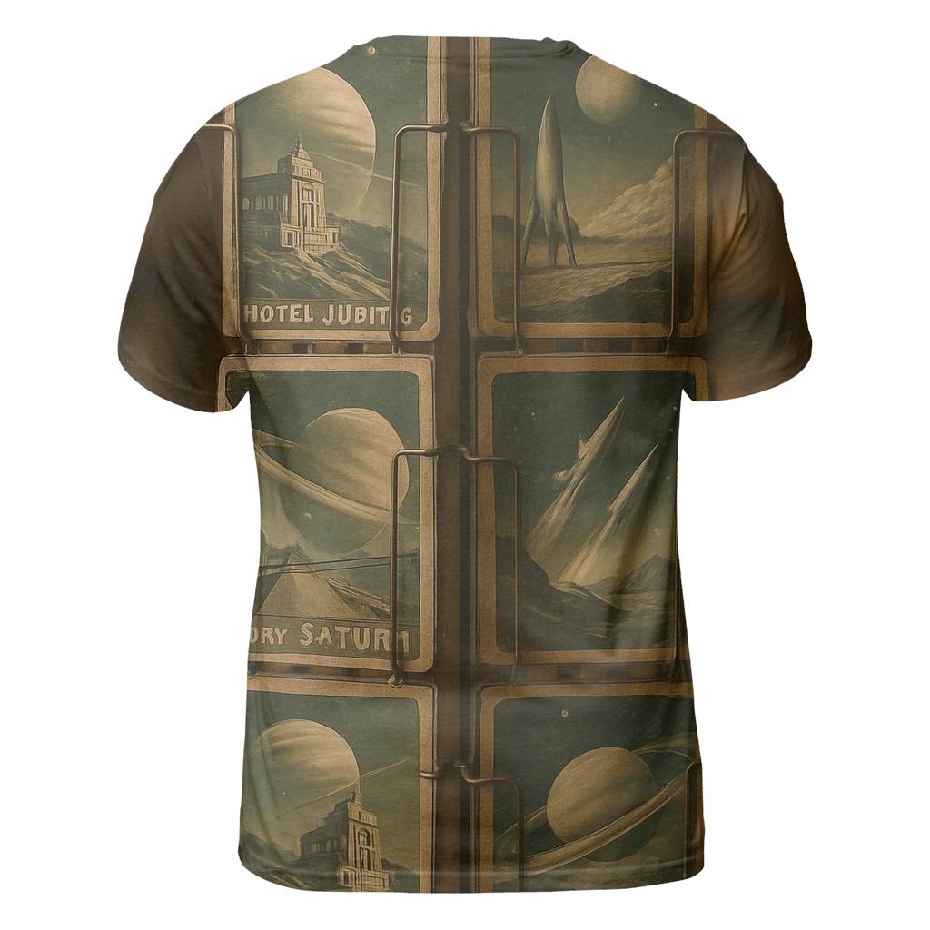 Sepia Interstellar Postcard Rack custom all-over print shirts