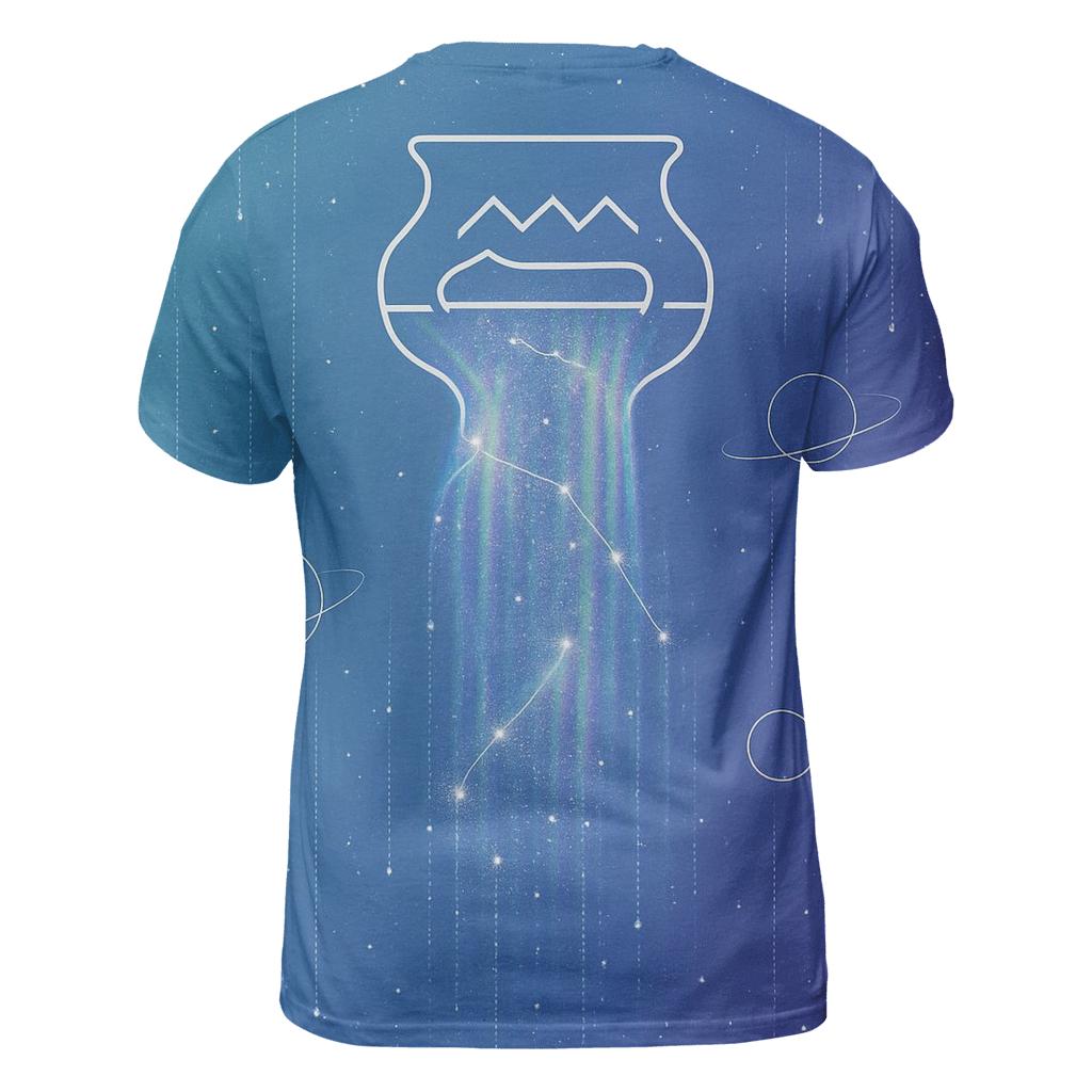 Aquarius Holographic Star Cascade custom all-over print shirts