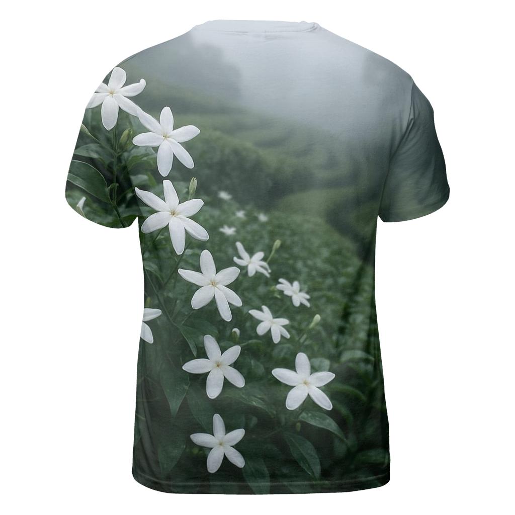 Tea Plantation Jasmine Between The Rows artistic all-over print tops