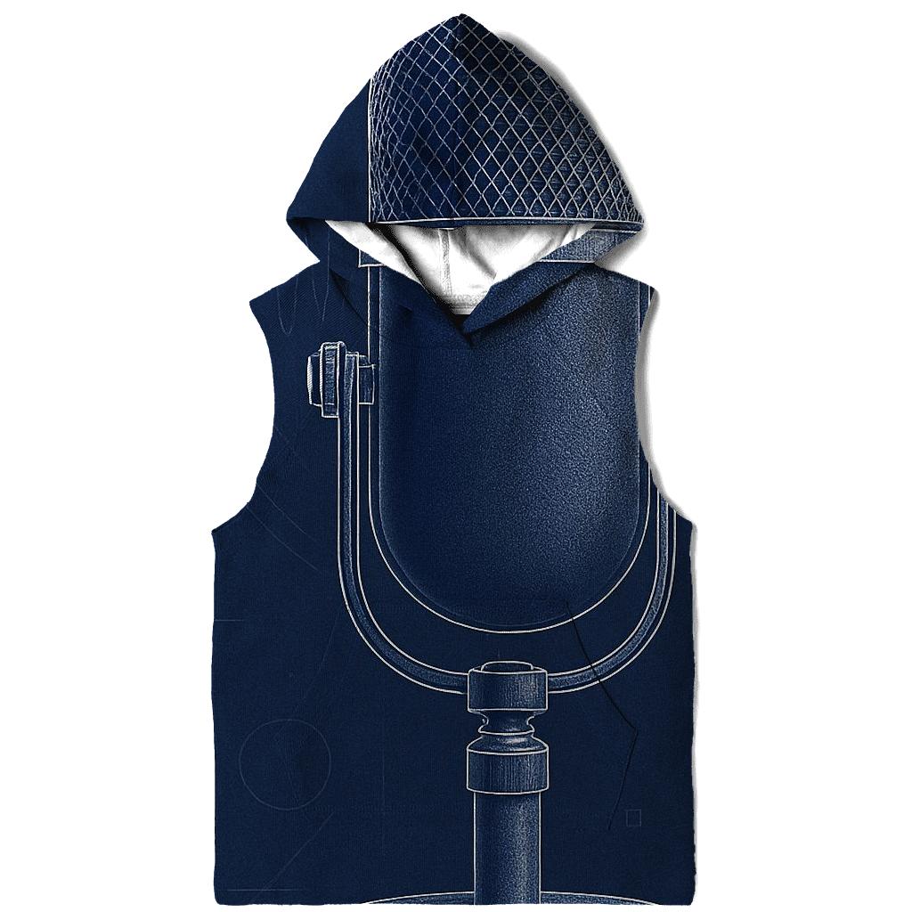 Matte Microphone Blueprint lightweight hoodies