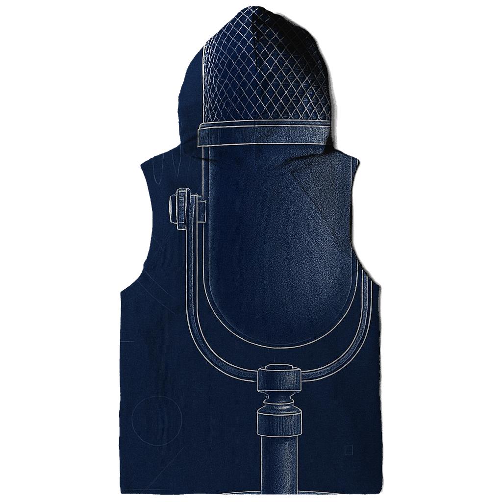 Matte Microphone Blueprint lightweight hoodies