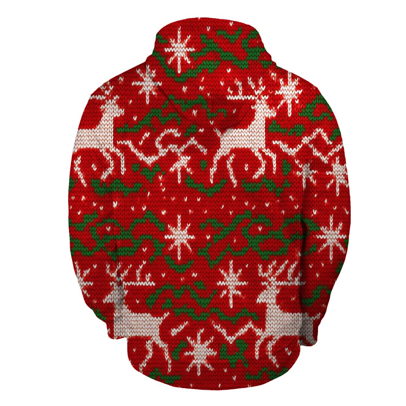 Tangled Tinsel Reindeer Bands printed hoodies