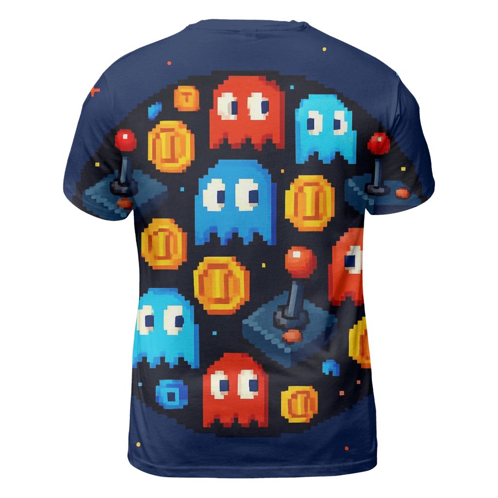 Pixel Arcade Planet statement graphic shirts