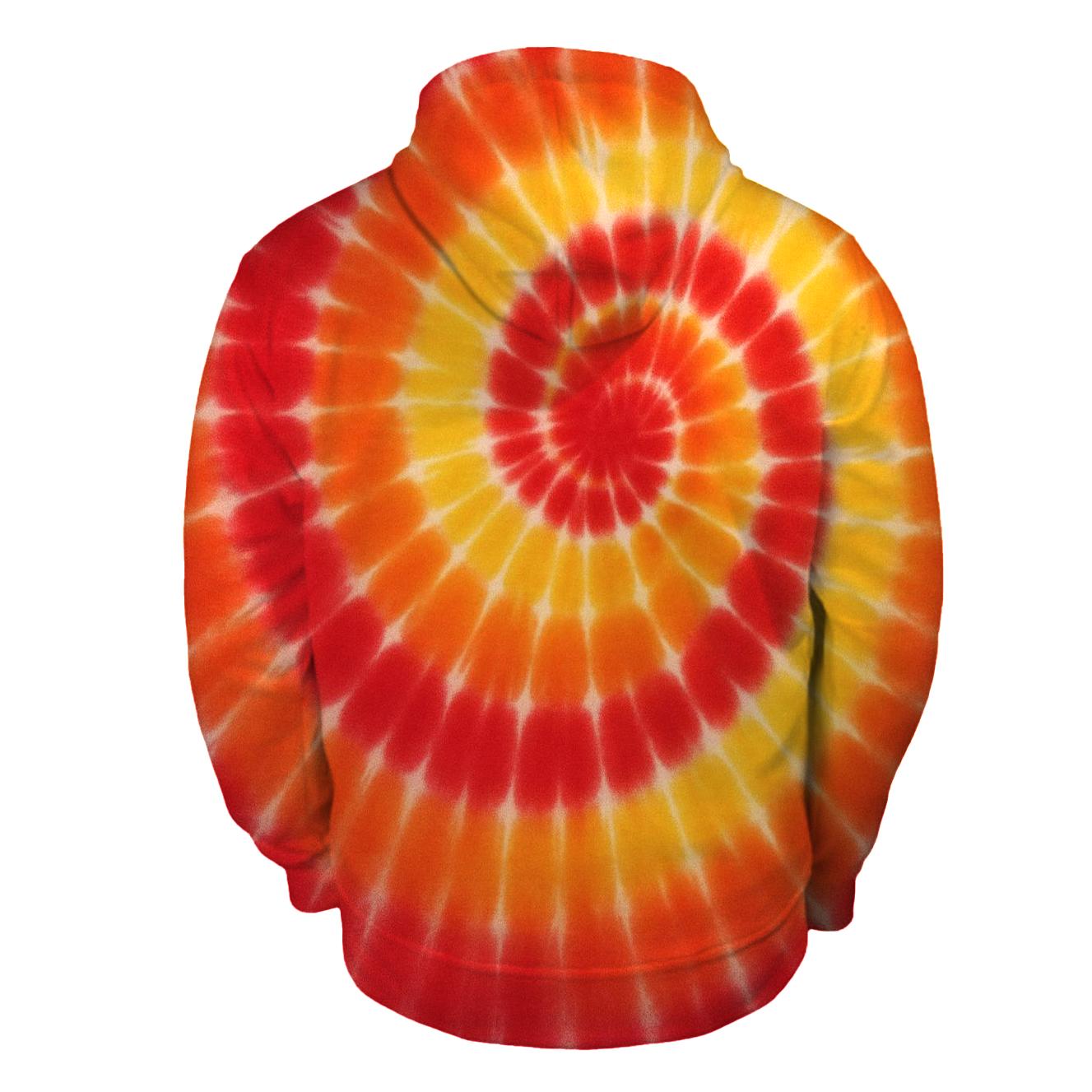 Solar Flare Spiral Bullseye Panel hoodies fashion