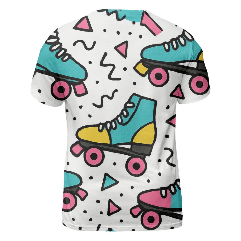 Memphis Roller Skates Pattern custom all-over print shirts
