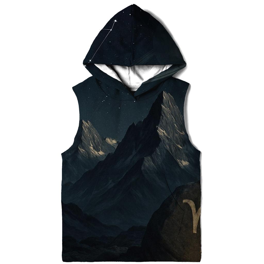 Capricorn Mountain Ringed Planet Ascent heavyweight hoodies