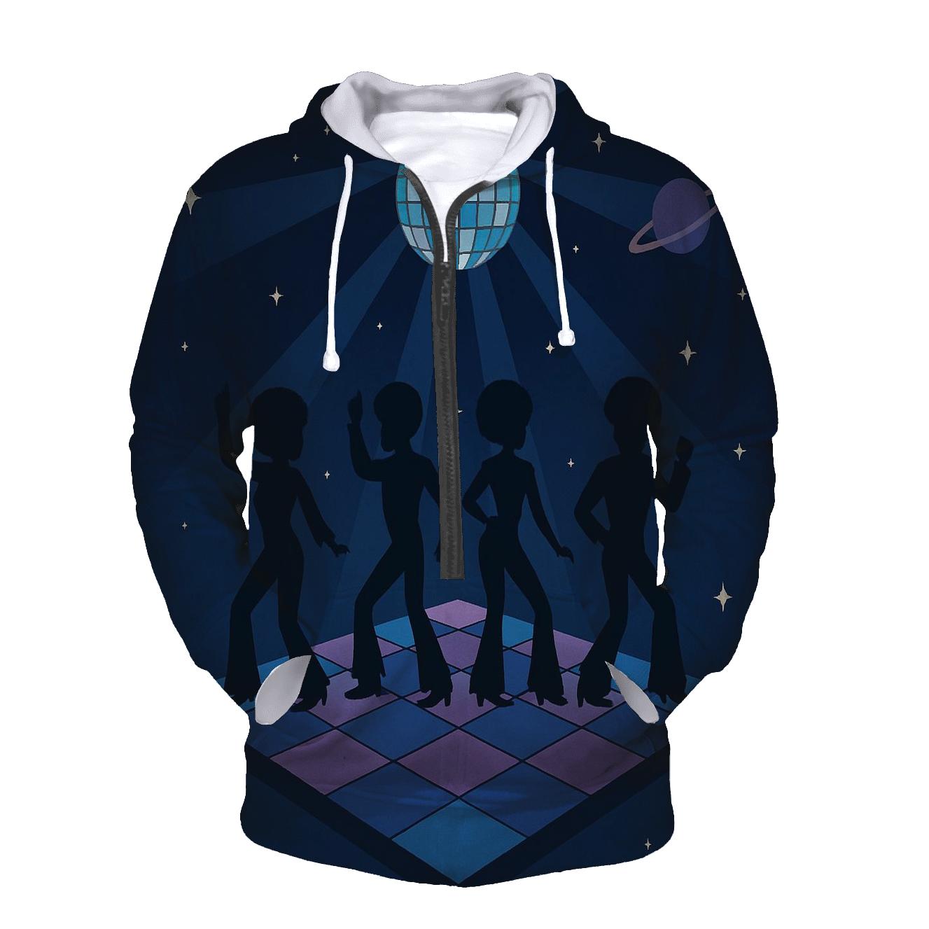 Cosmic Disco Groove designer hoodies