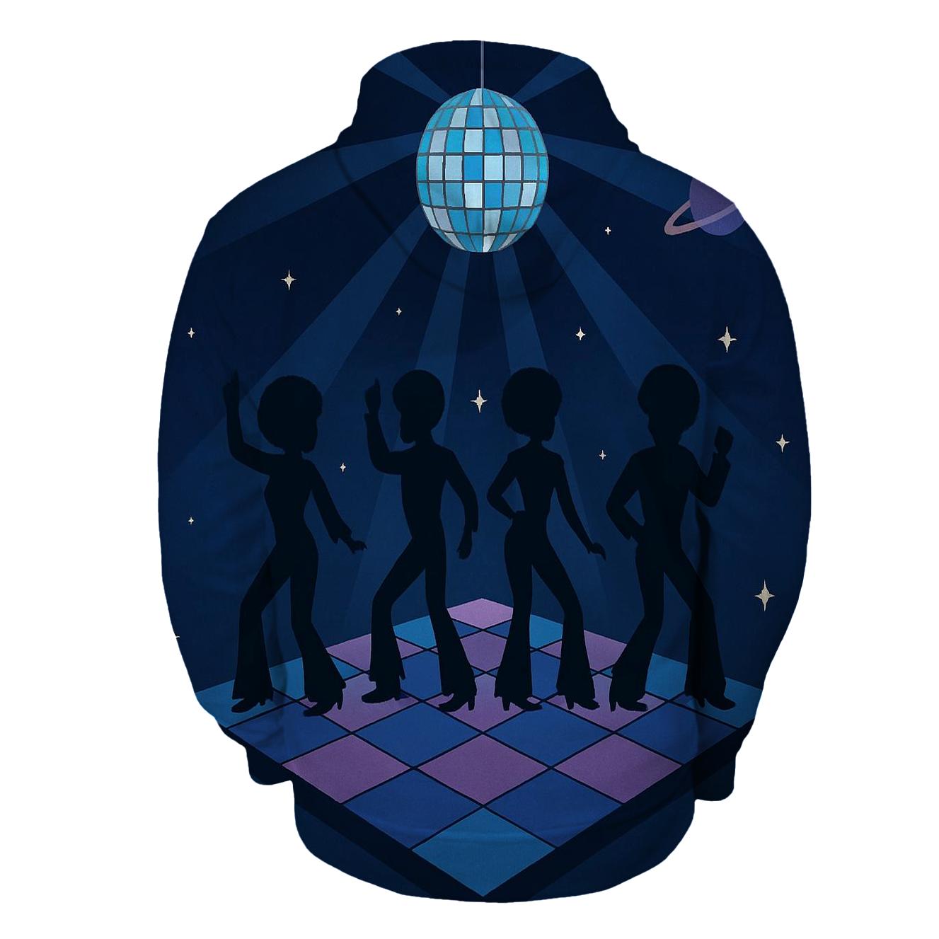 Cosmic Disco Groove designer hoodies