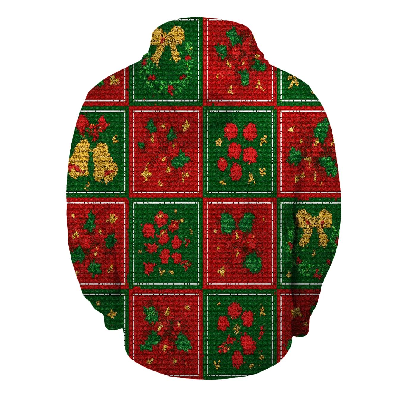 Holly Wreath Checkerboard Clash lightweight hoodies