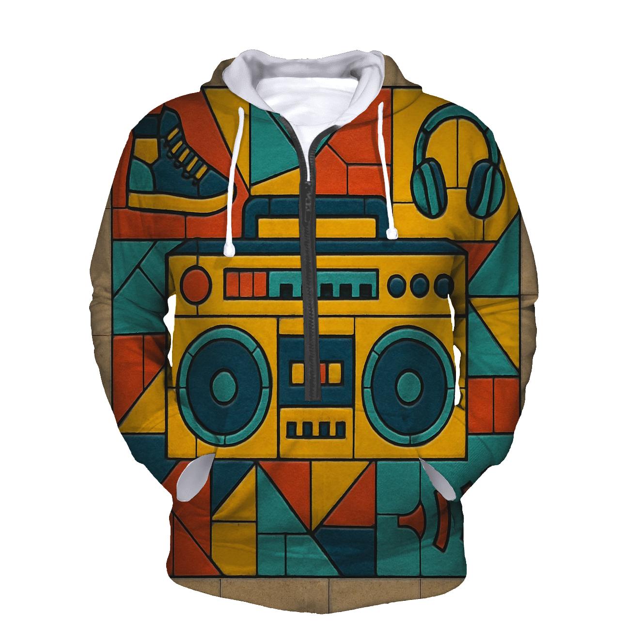 Boombox Street Mosaic graphic hoodies